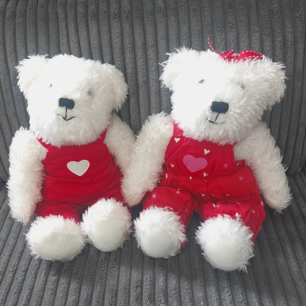 🌷3/$20🌷Hallmark Vintage Y2K Valentine's Day Kissing Bears - Picture 1 of 4
